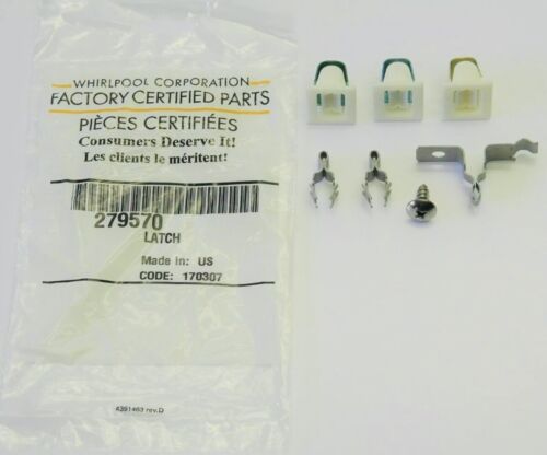 279570 Whirlpool Kenmore Factory certified Dryer Door Latch Catch Kit Shanova Parts