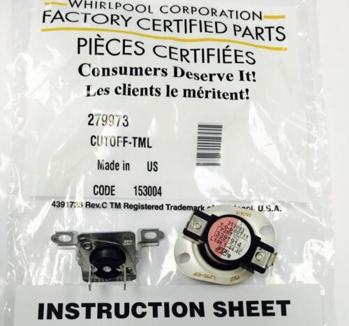 279973 Whirlpool Dryer Thermal Fuse Kit Genuine OEM Shanova Parts