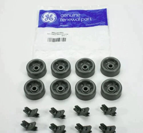 WD35X21041 genuine GE Dishwasher 8 Pack Lower Rack Roller Kit , gray Shanova Parts