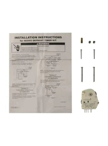 W10822278 Refrigerator Defrost Timer for Whirlpool Kenmore Maytag 482493 483212. Shanova Parts
