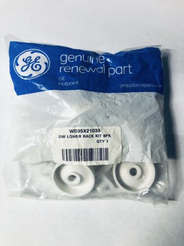 WD35X21038 New Genuine OEM GE Lower Dishrack Roller Kit Shanova Parts